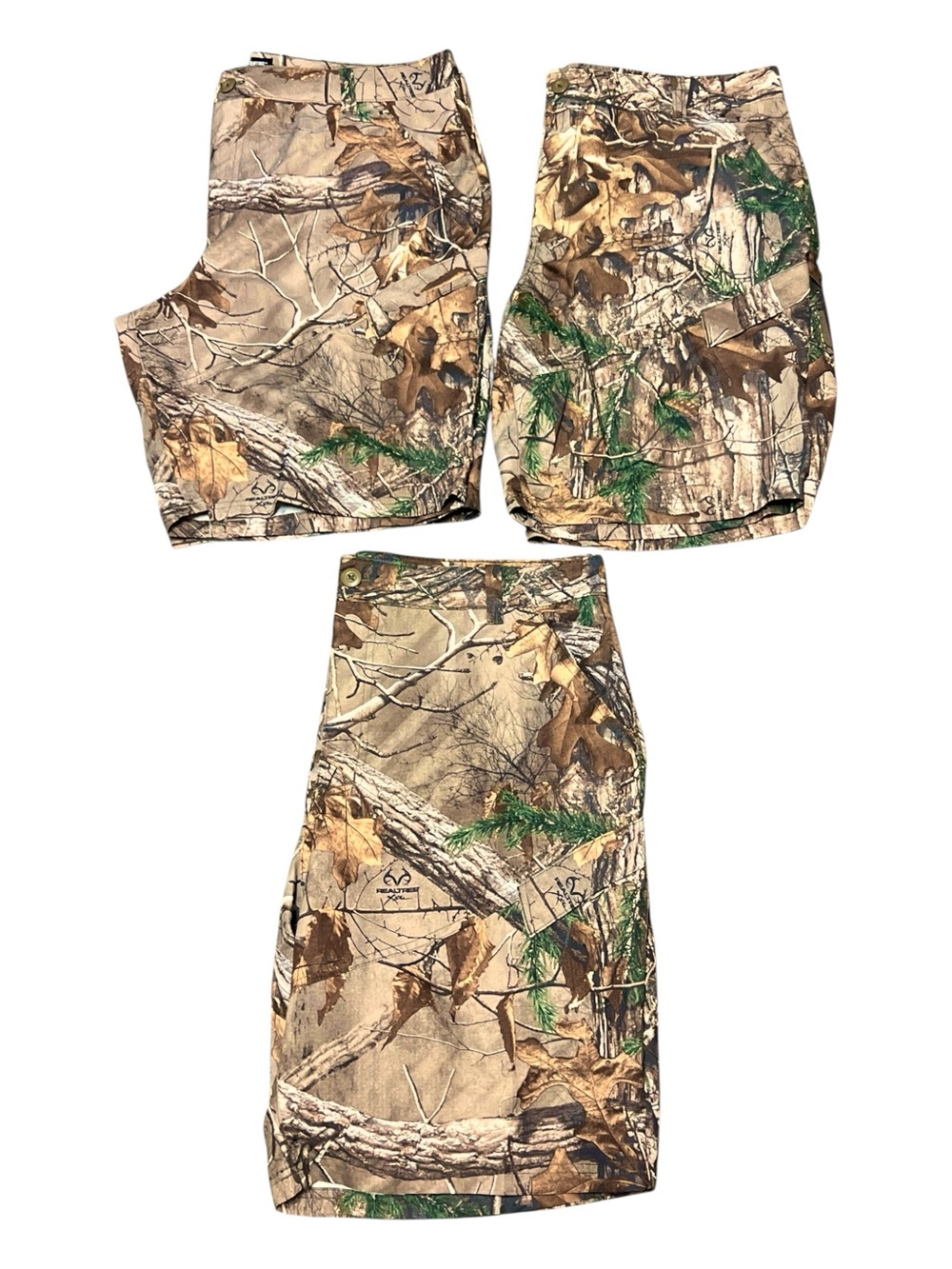 Men's Clothing Bundle of 3 Realtree Camo Shorts Size L